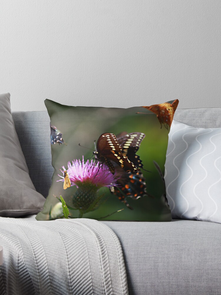 Thumbnail 1 of 4, Pillow, Butterflies! designed and sold by believer9.