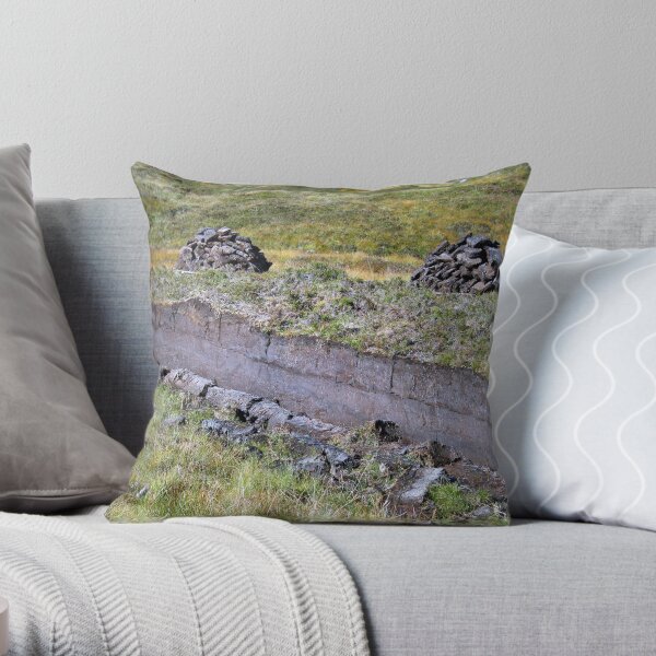 Peat-Stacks Throw Pillow