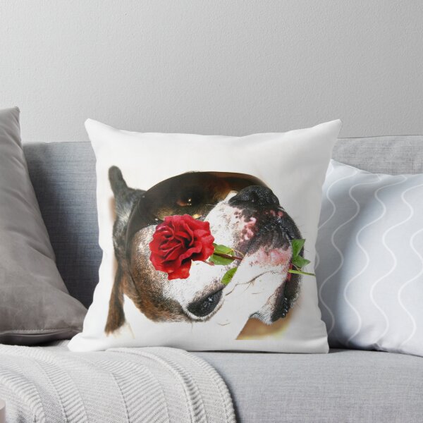 Item preview, Boxer dog with rose designed and sold by ritmoboxers.