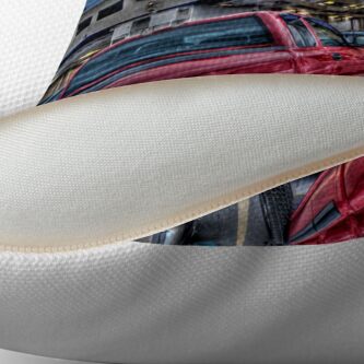 Alternate view of Red Truck on the Ferry Throw Pillow
