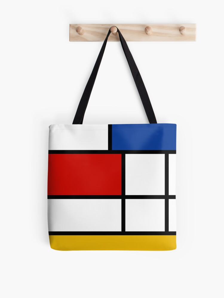 Stofftasche for Sale mit blau und gelb) es ist inspiriert von - Main Image