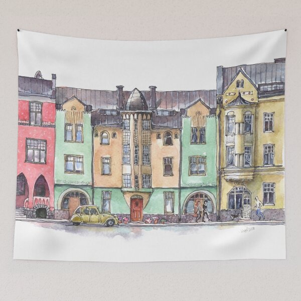 Item preview, Huvilakatu street in Helsinki designed and sold by OlgaVesel.