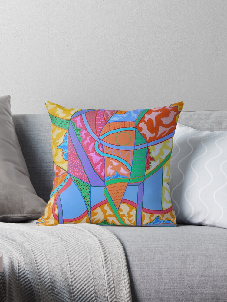 Thumbnail 1 of 4, Pillow, IT'S A JUNGLE IN HERE designed and sold by JoeRomano.