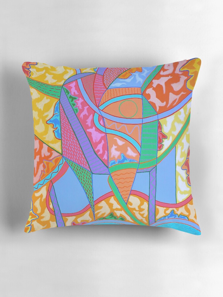 Thumbnail 3 of 4, Pillow, IT'S A JUNGLE IN HERE designed and sold by JoeRomano.