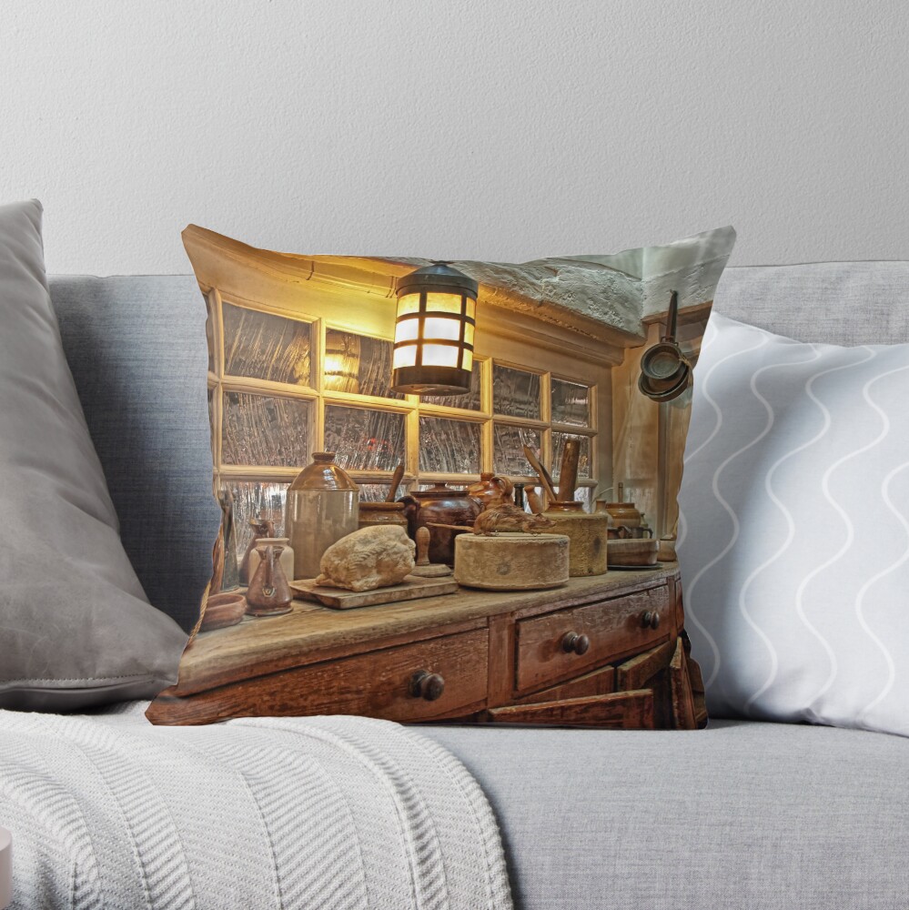 The Galley on HMS "Victory" -1805 Throw Pillow