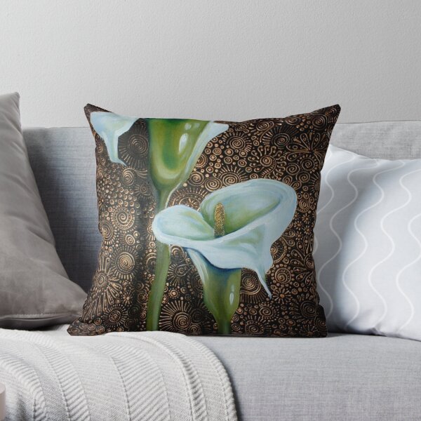 Arum Lilies Throw Pillow