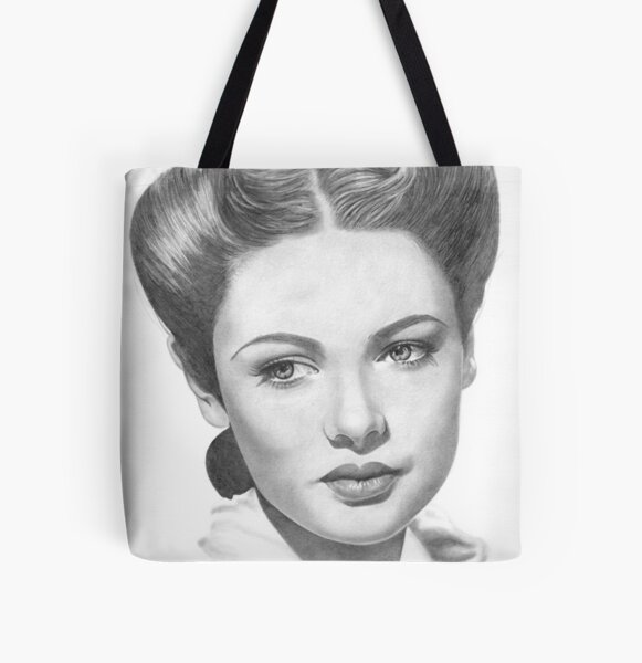 Gene Tierney All Over Print Tote Bag