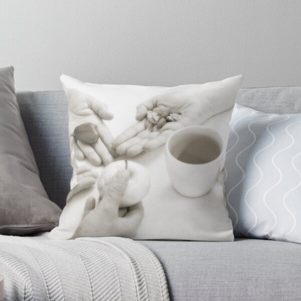 Hands: Sharing Throw Pillow