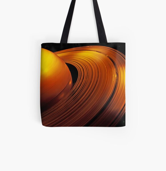 Rings of Saturn All Over Print Tote Bag