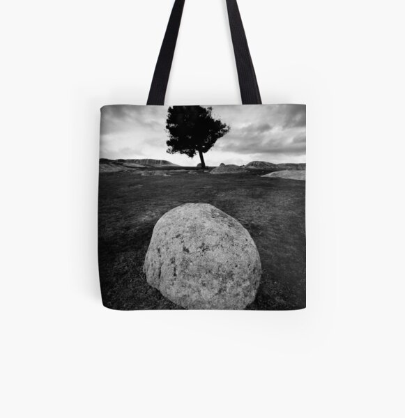 Black and White Egg All Over Print Tote Bag