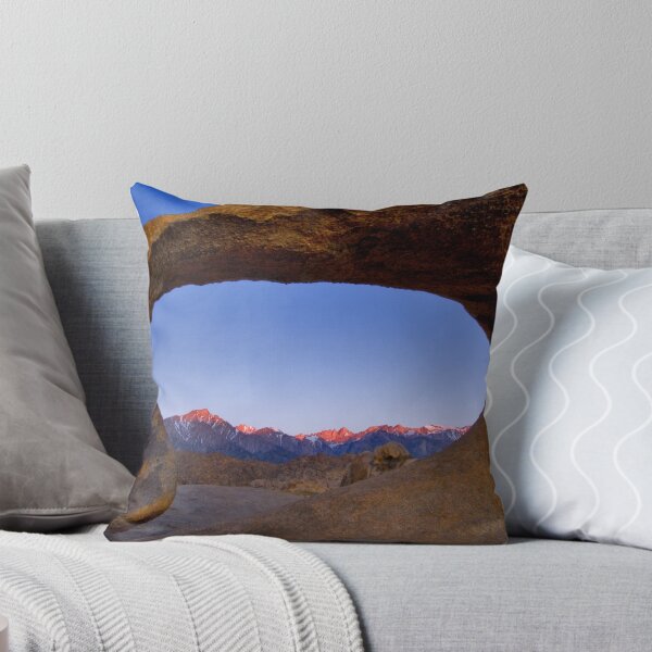 Item preview, Lone Pine Mountains Painted With Light View through Arch Rock designed and sold by photosbyflood.