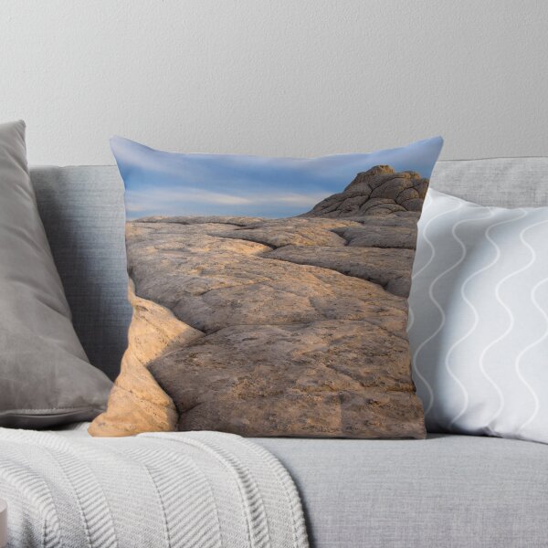 White Pockets Throw Pillow