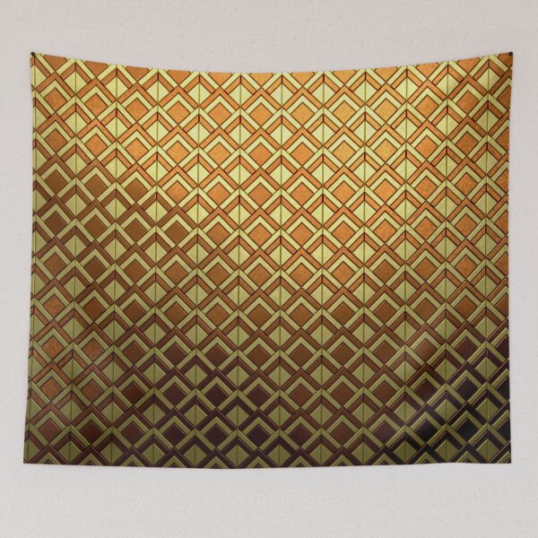 Item preview, Cascading Squares Brass and Copper - Art Deco Pattern designed and sold by CosmicView.