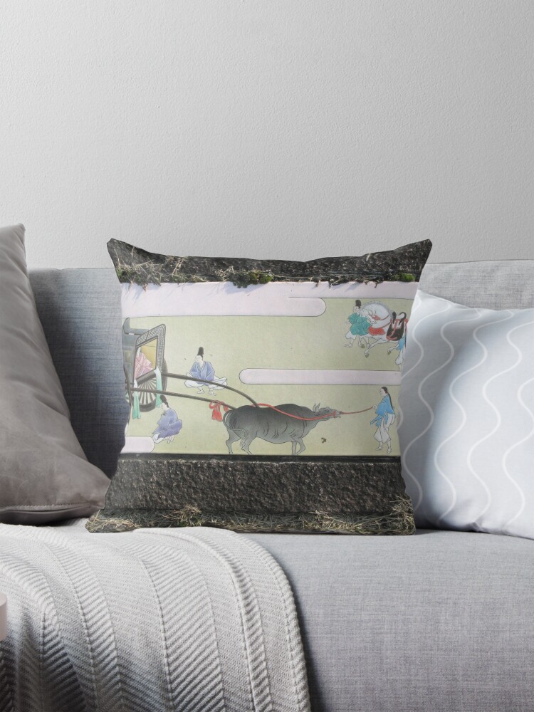 Thumbnail 1 of 4, Pillow, Old Story Tiles designed and sold by tomoenk6.