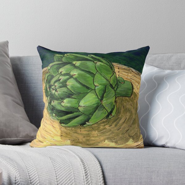 Spring Artichoke Throw Pillow