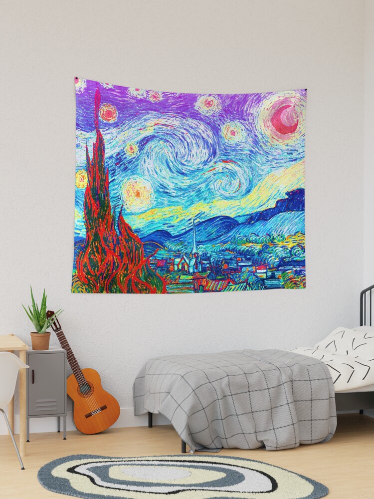 Starry night wall online hanging