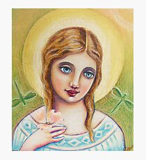 Angel with a Dogwood Flower Photographic Print