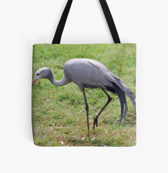 Blue Crane All Over Print Tote Bag