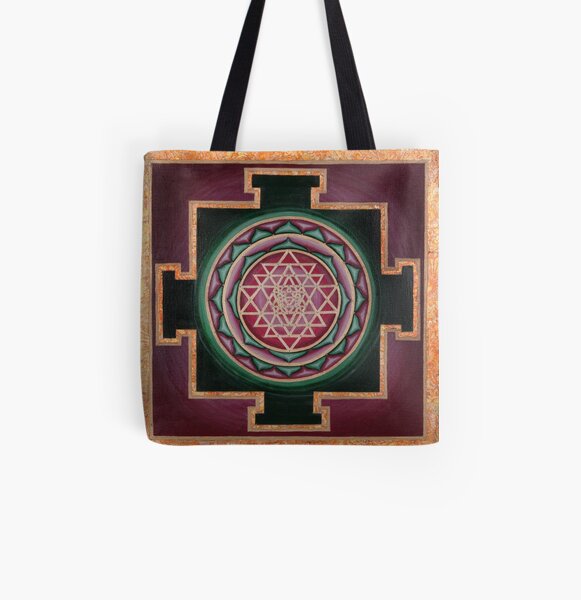 Sri Yantra All Over Print Tote Bag