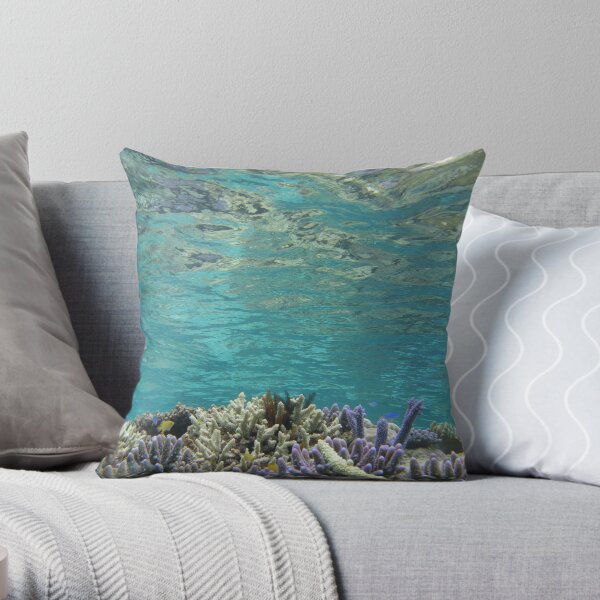 Coral Reeflections II Throw Pillow