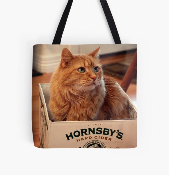 Cat in the Box All Over Print Tote Bag