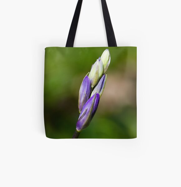 Bluebell Bud (Hyacinthoides non-scripta) All Over Print Tote Bag