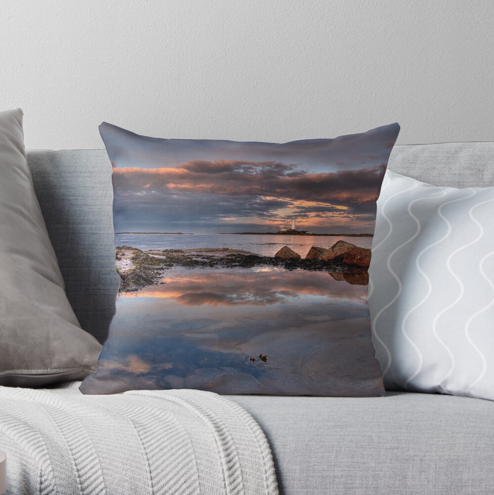 Water reflections Throw Pillow