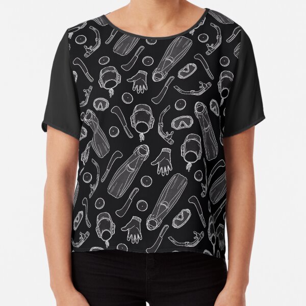 Octopush Underwater Hockey Pattern Chiffon Top