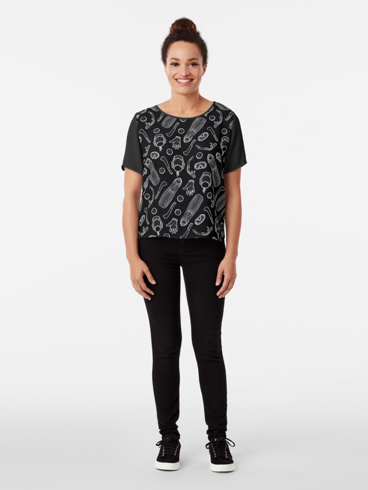 Alternate view of Octopush Underwater Hockey Pattern Chiffon Top