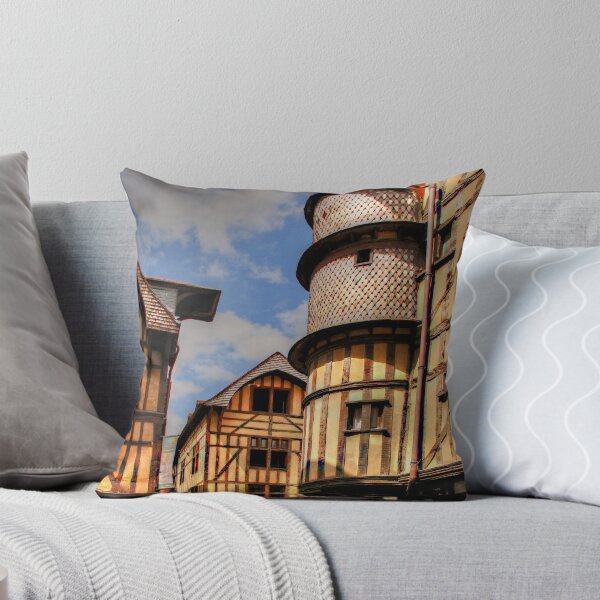 Medieval City, Troyes, France Throw Pillow