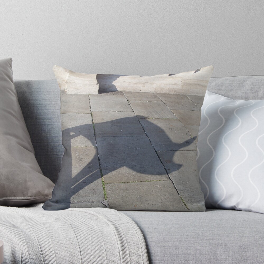 Pig Shadow Throw Pillow