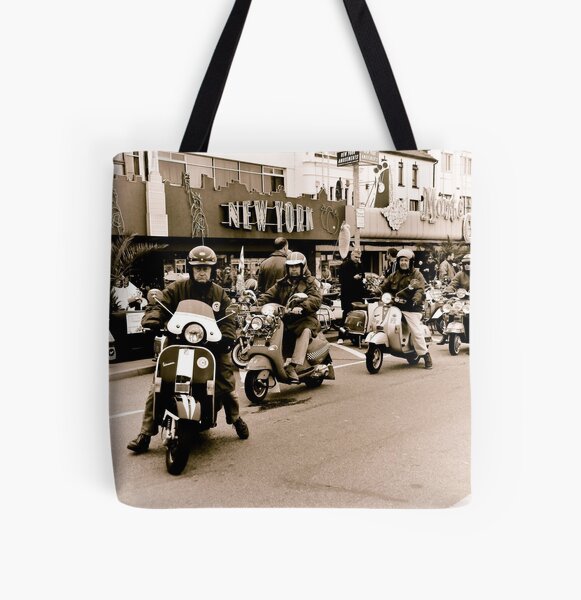 Old Mods day out All Over Print Tote Bag