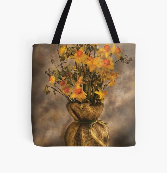 Item preview, Daffodils in a Burlap Vase designed and sold by Mike Savad Photography.
