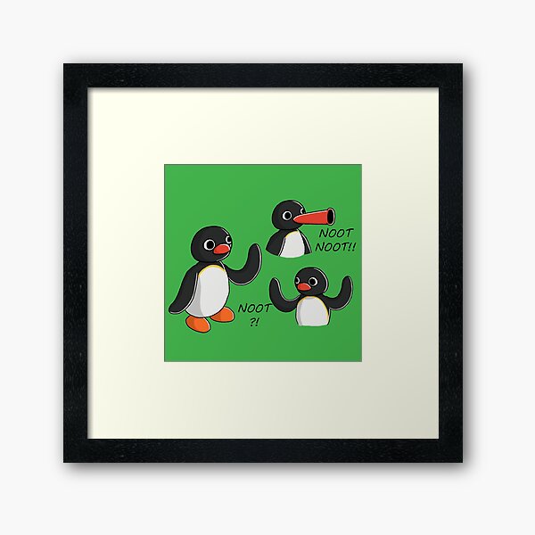 Pingu And Pinga Reyes Framed Art Print By Kurkings Redbubble