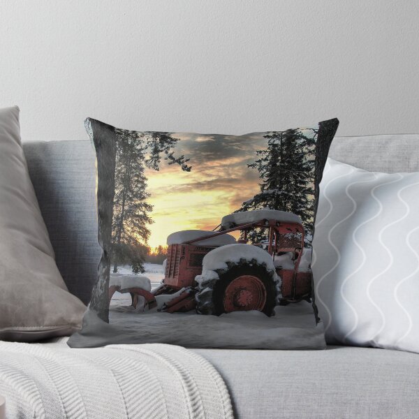 Skidder Sunrise Throw Pillow