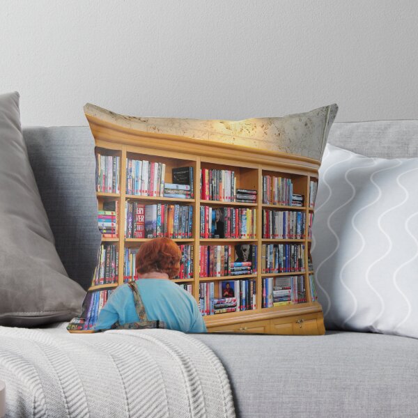 Library at Atlantis Throw Pillow