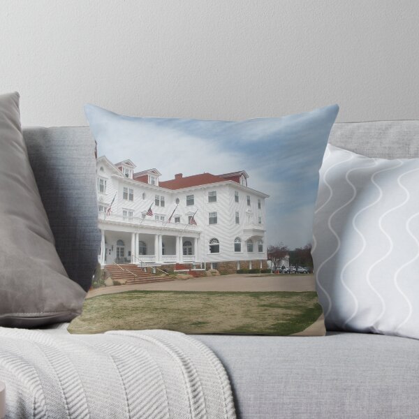 Stanley Hotel - Location of THE SHINING upclose and personal Throw Pillow