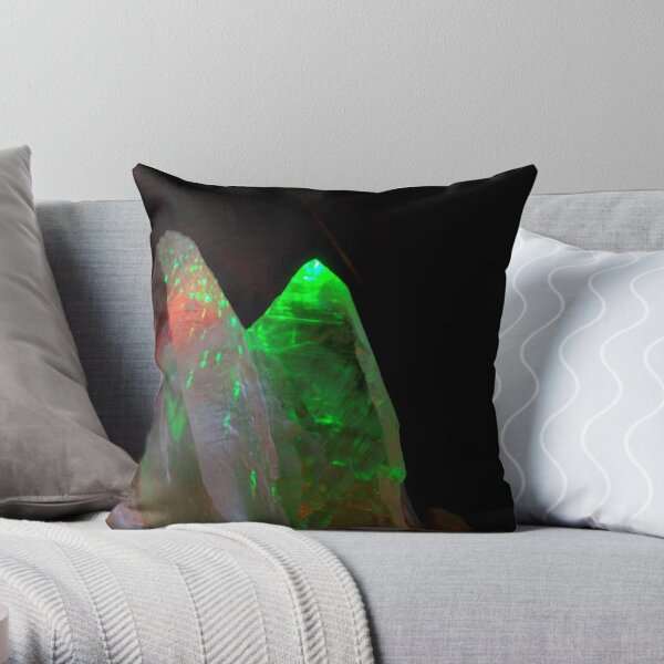 CRYSTALS & LASERS Throw Pillow