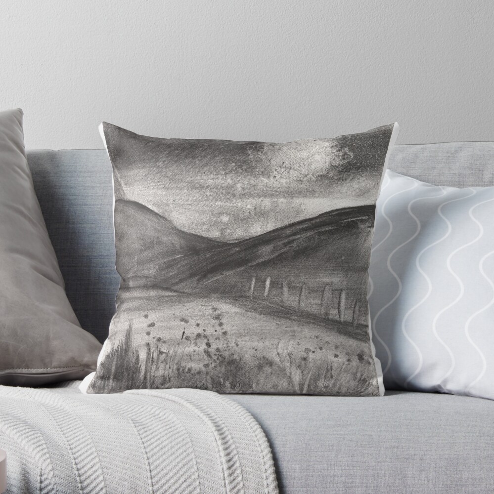 Graphite 1 Throw Pillow