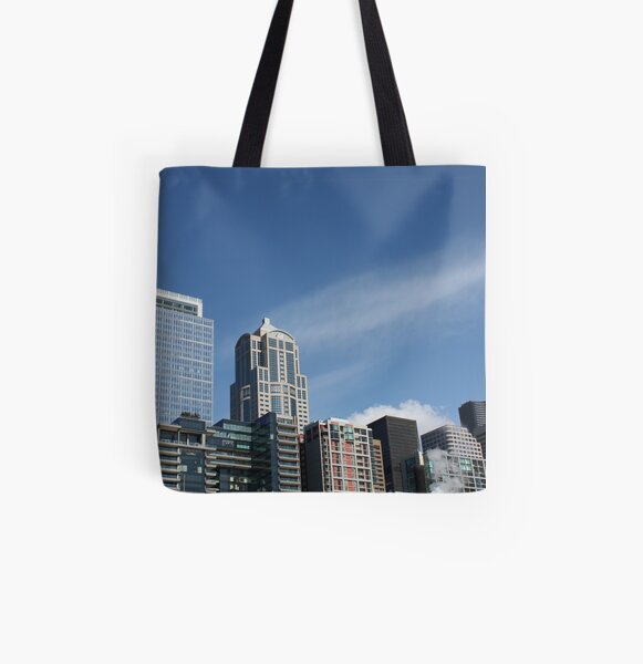 Seattle Skyline All Over Print Tote Bag