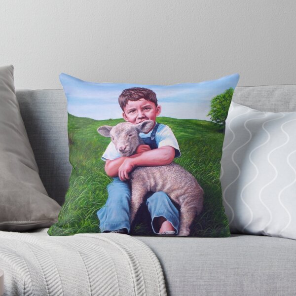Farm Boy Throw Pillow