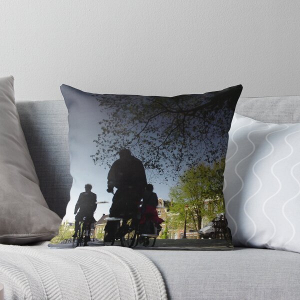 Reflections of Amsterdam - The Ghost Riders Throw Pillow