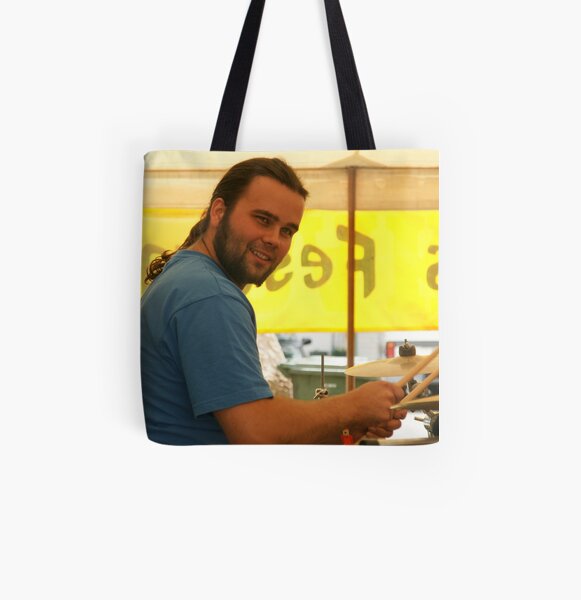 Drummer Looks All Over Print Tote Bag