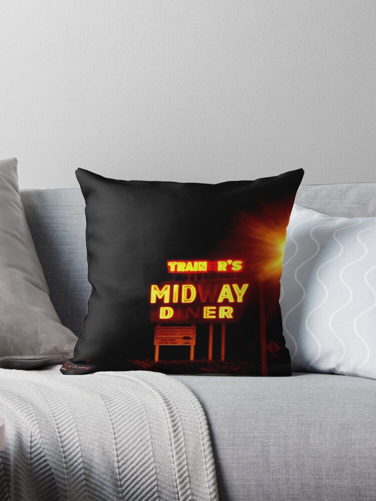 Thumbnail 1 of 4, Pillow, Trainer's Midway Diner designed and sold by jdempsey.