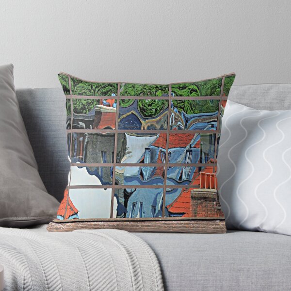 High Window Warps Throw Pillow