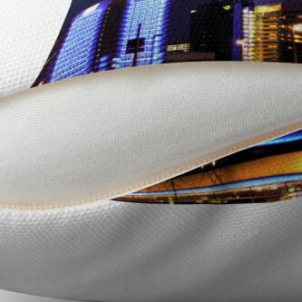 Alternate view of Frankfurt Skyline Throw Pillow