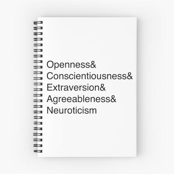 Item preview, O C E A N (Big 5 Personality Traits, black text) designed and sold by austenrose.