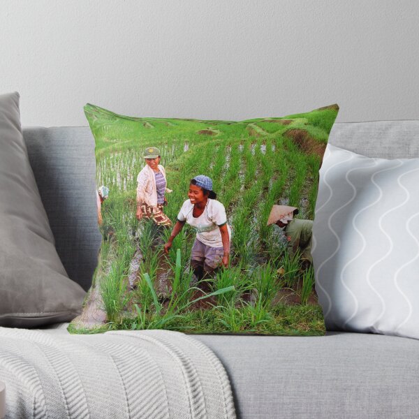Working With A Smile Throw Pillow
