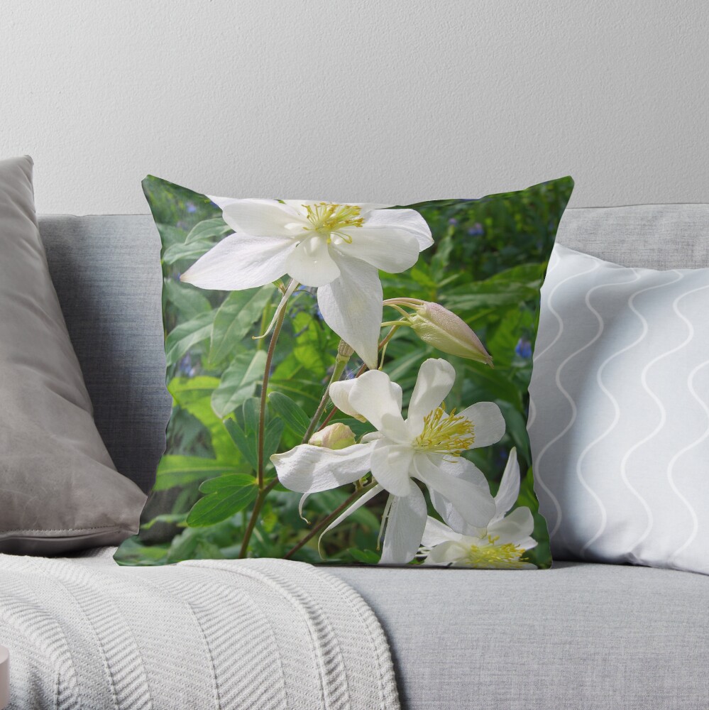 pride in white Throw Pillow