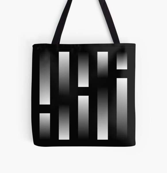 Silver Ribbons #4 (abstract graphic art) All Over Print Tote Bag